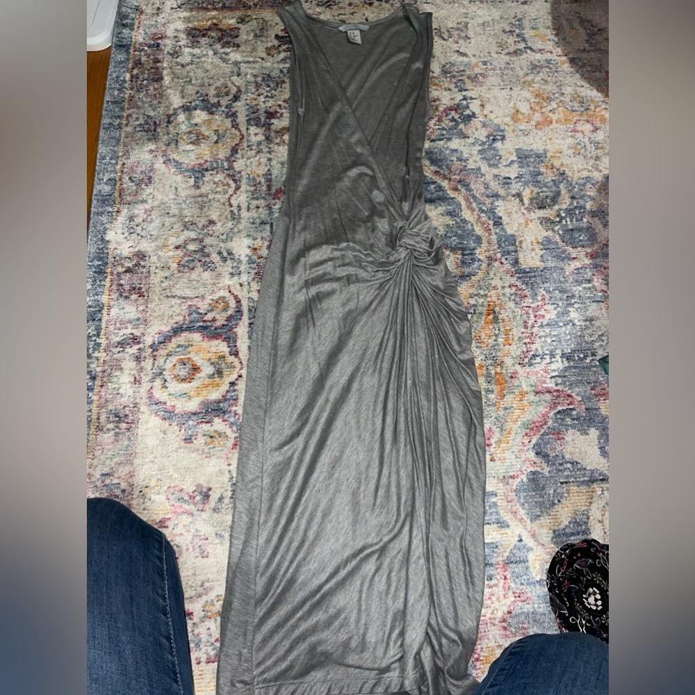 Grey dress midi